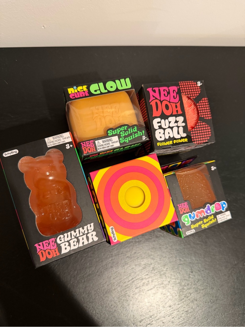 Needoh orange set gummy bear color change gumdrop glow cube fuzzball authentic